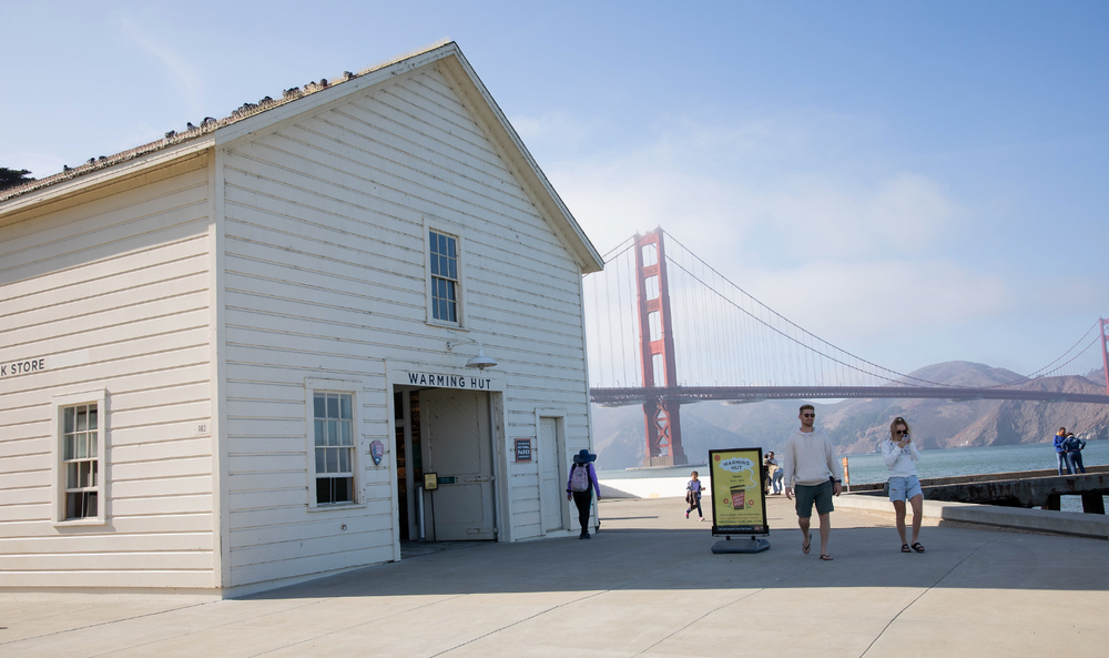 The Warming Hut Bookstore and Cafe run by the Golden Gate National Parks Conservancy