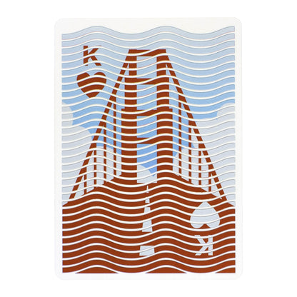 Colorful San Francisco Fog City playing cards with disappearing city landmarks.
